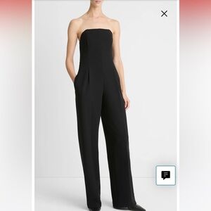 Vince Sleek Black Strapless Jumpsuit